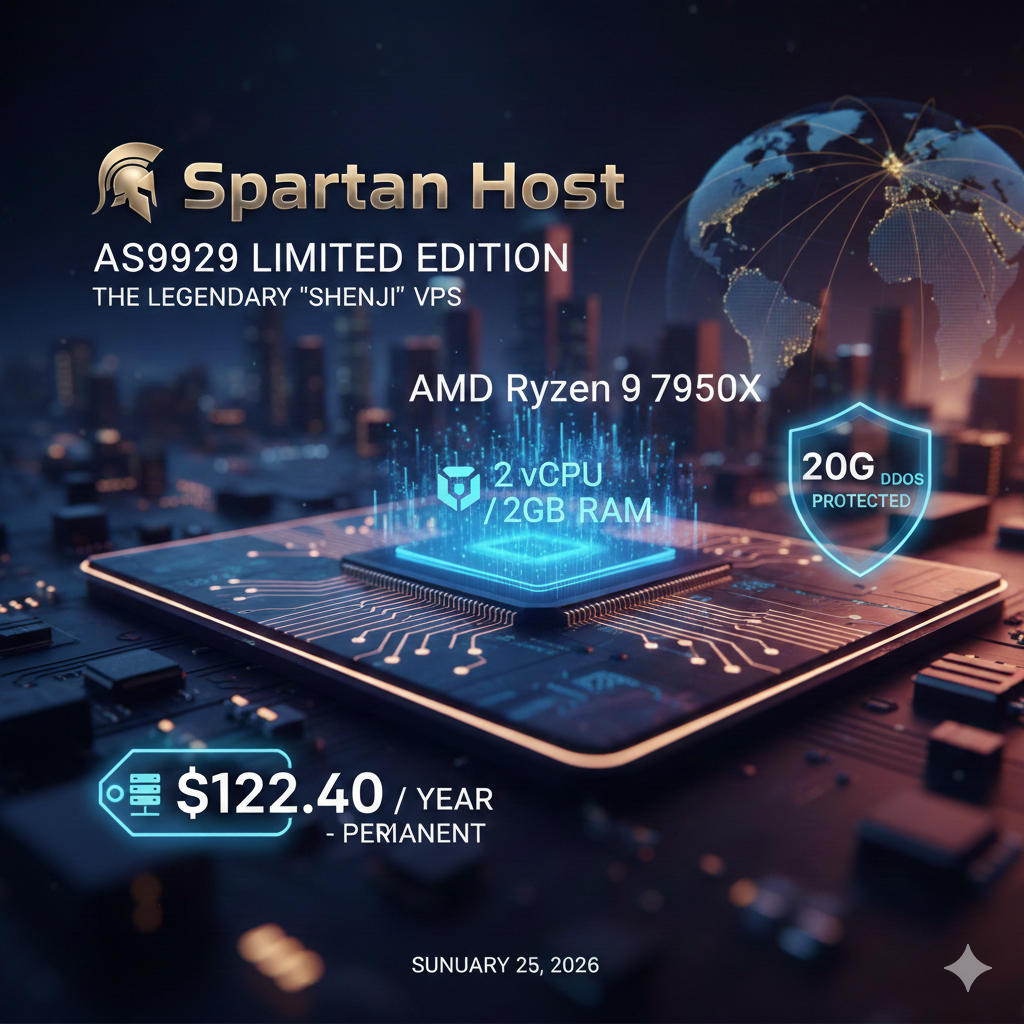 Spartan Host 斯巴达西雅图 AS9929 限量版深度测评-时光杂货铺